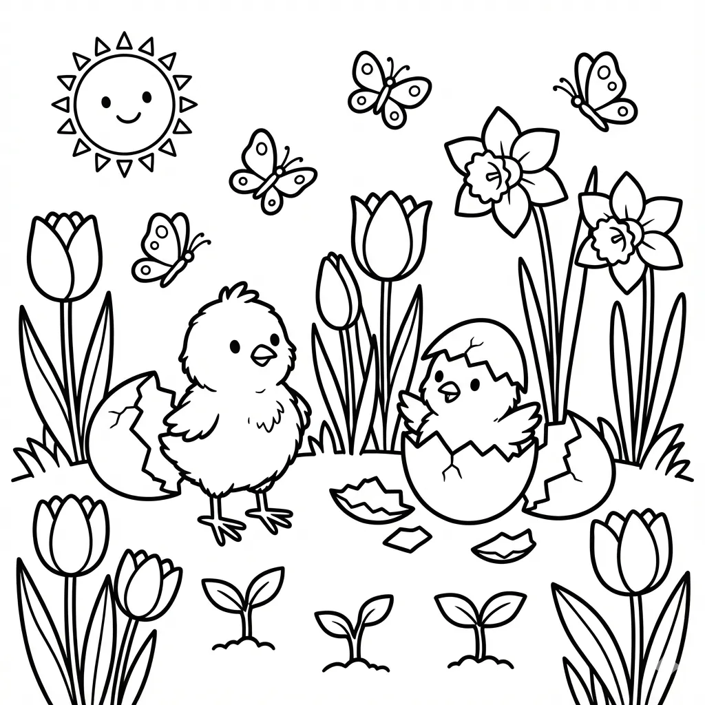 Primavera 6 para colorear y dibujos