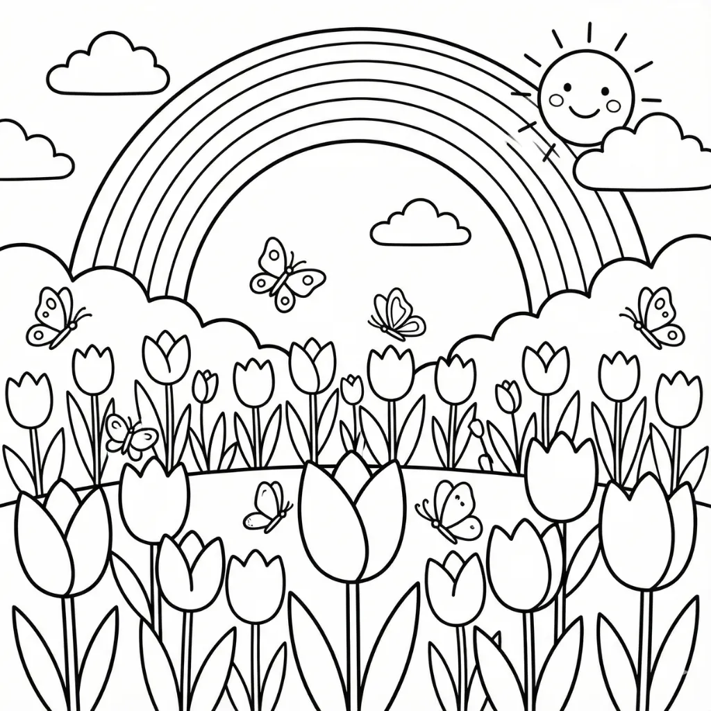 Primavera 8 para colorear para imprimir para niño de 6 años