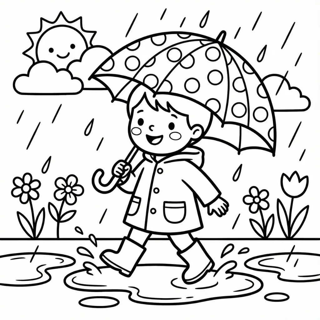 Primavera 9 para colorear y dibujo para imprimir