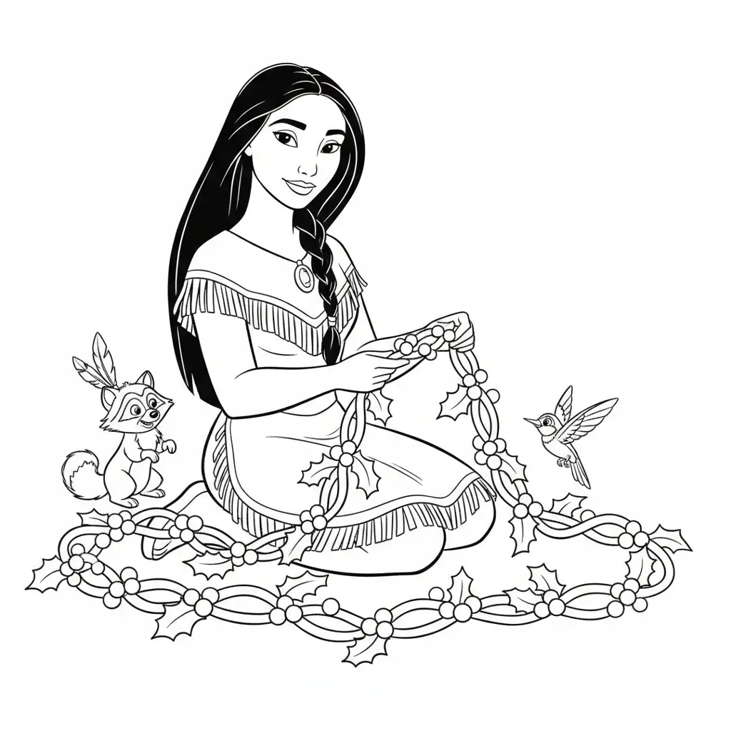 Princesas Disney de Navidad para colorear y recortar para imprimir