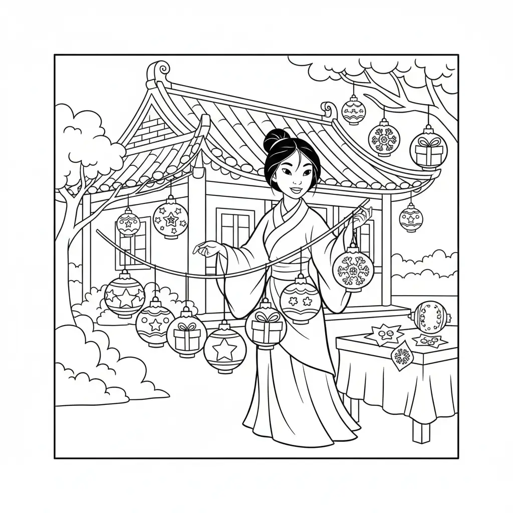 Princesas Disney de Navidad para dibujar en línea