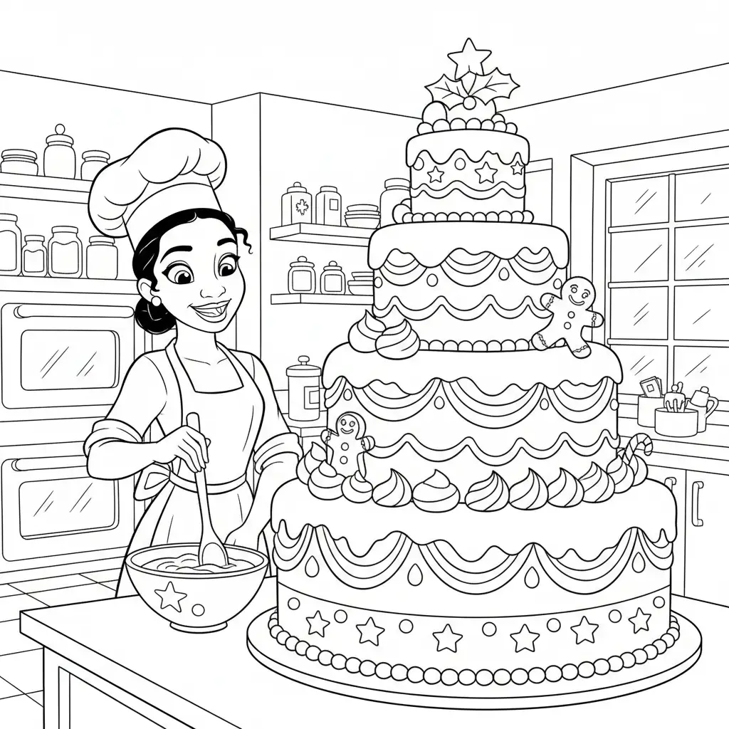 Princesas Disney de Navidad para colorear gratis para niños