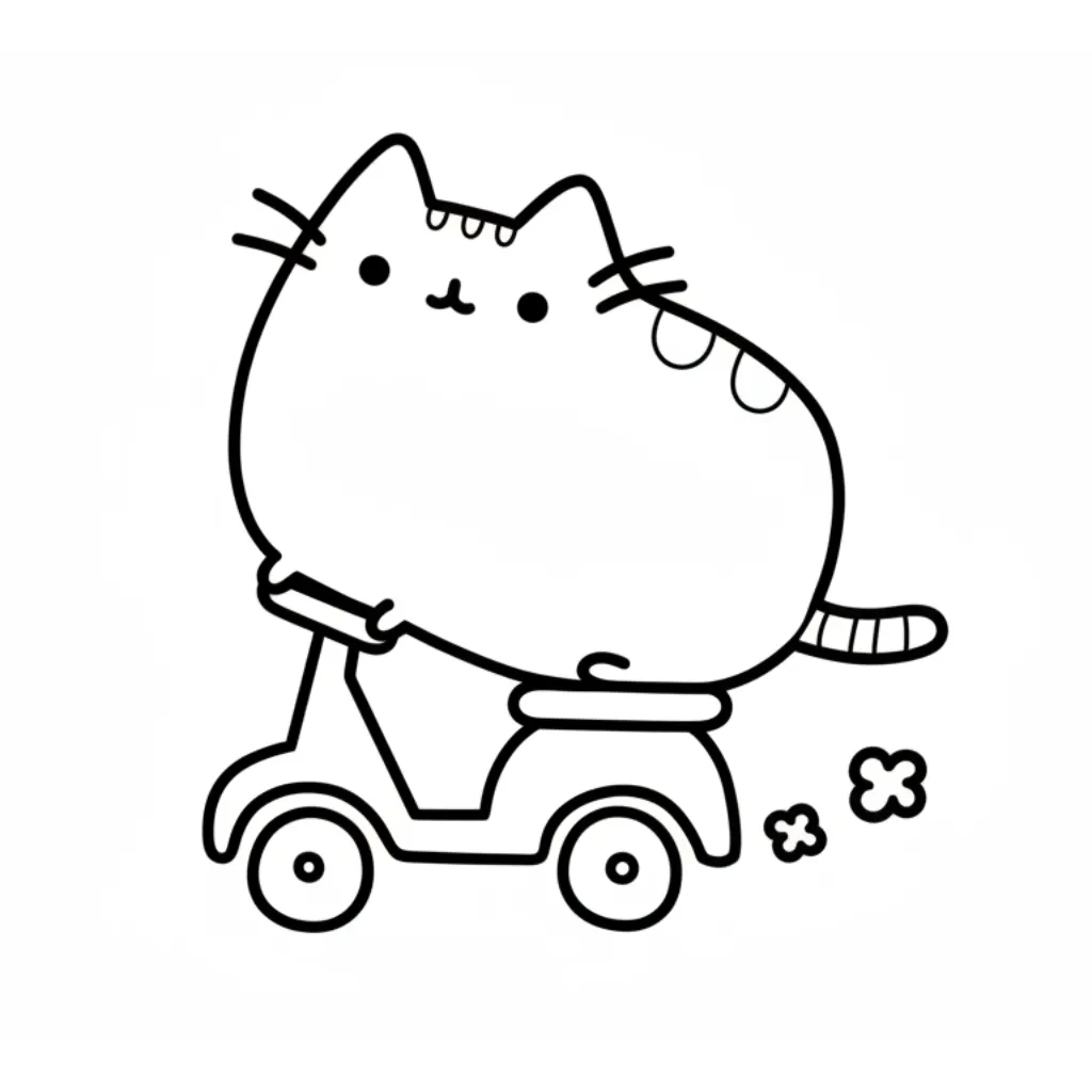 imprimir Pusheen 1 para colorear