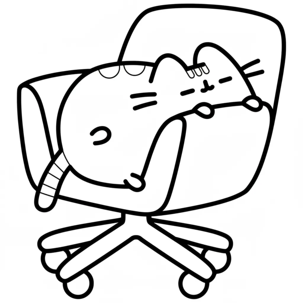 Pusheen 19 para colorear y aprendizaje