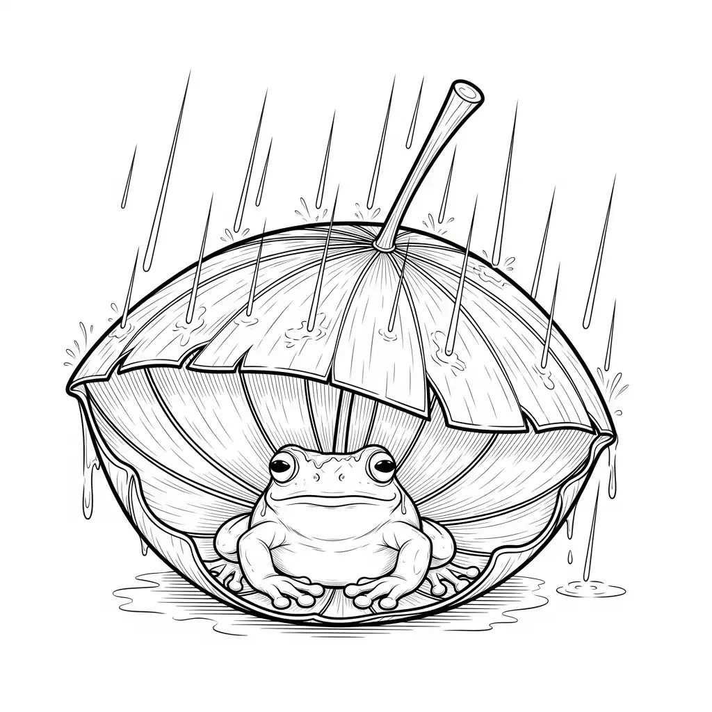 Rana para colorear en línea para niño