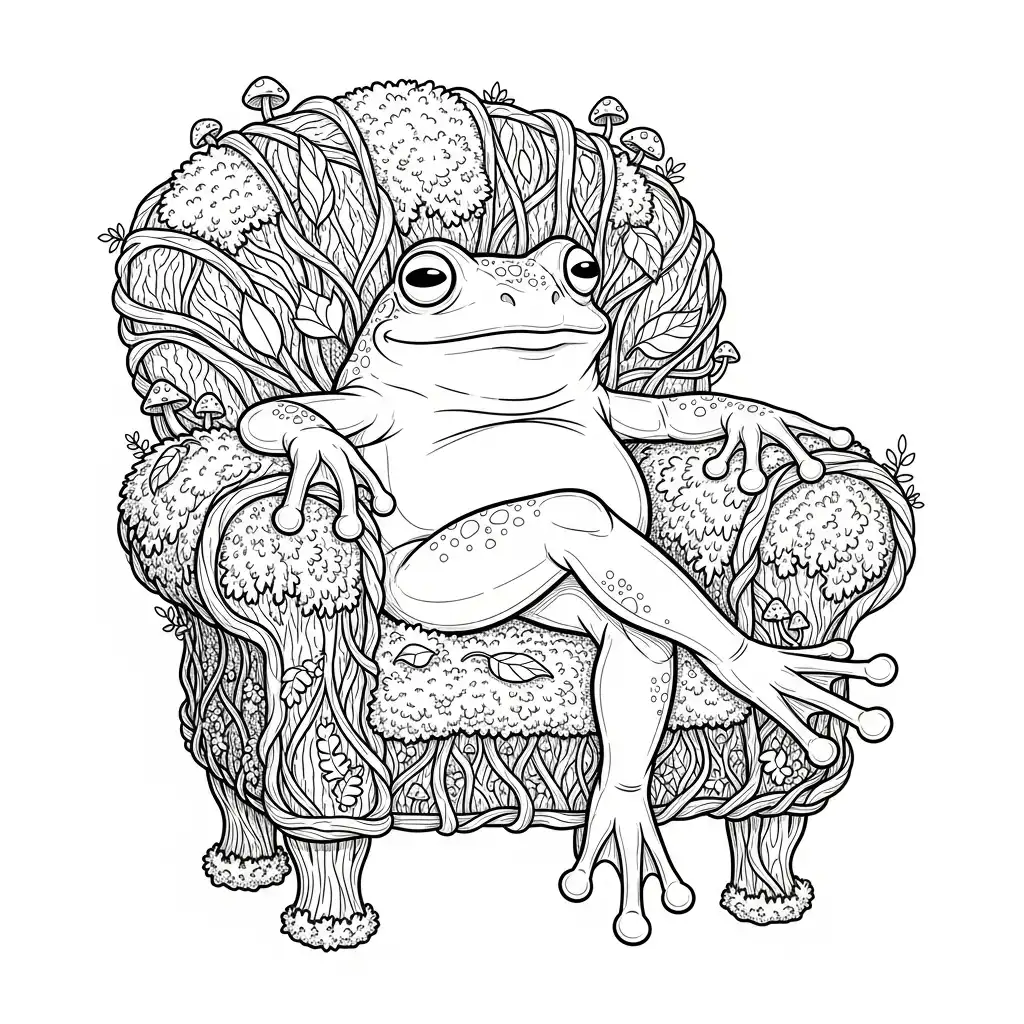 Rana para colorear para imprimir gratis