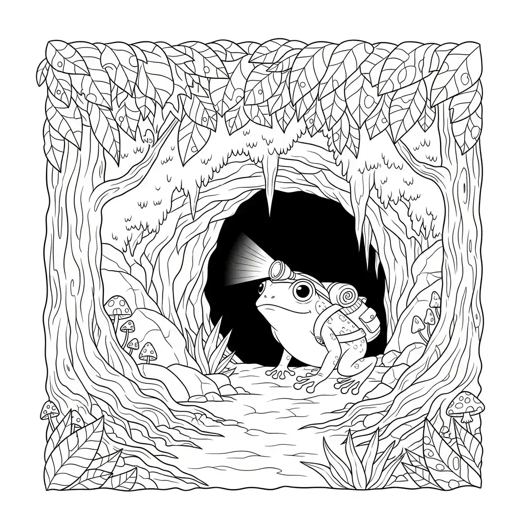 Rana para colorear en línea para niño 1