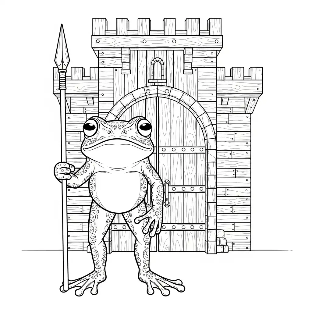 Rana para colorear para niño de 4 años