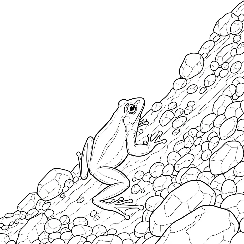 Rana para colorear para niño de 10 años