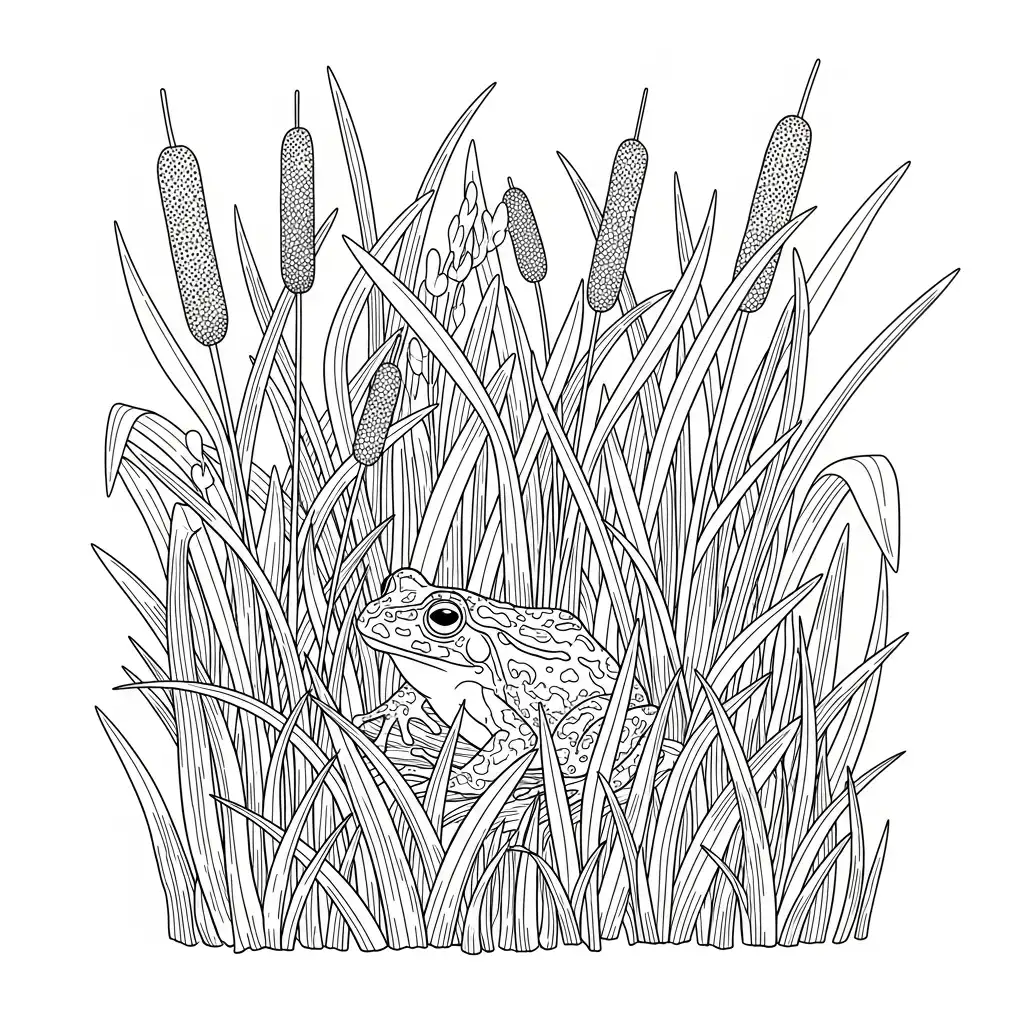 Rana para colorear para imprimir para niño de 9 años