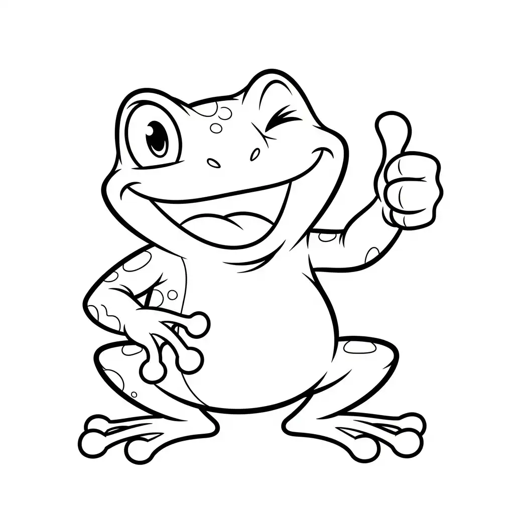 Rana para colorear para descargar 1