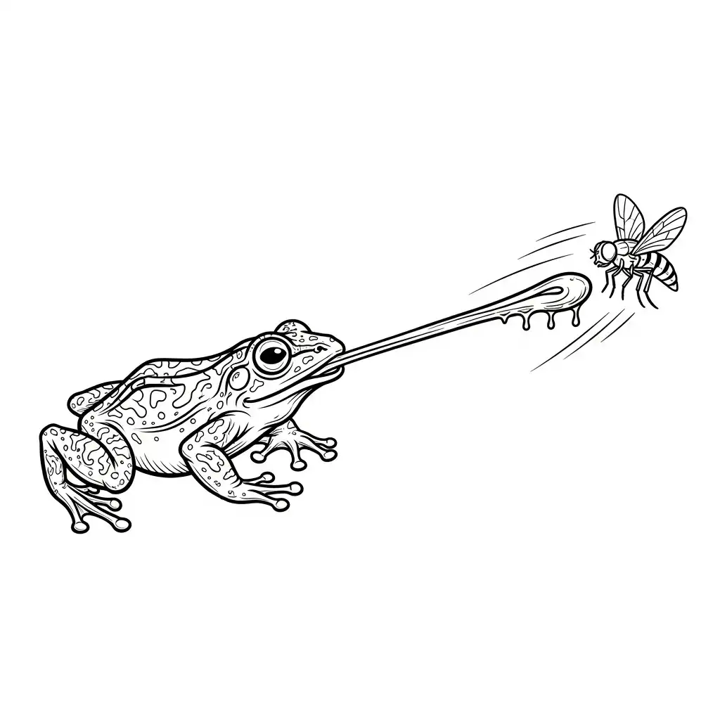 Rana para colorear para niño