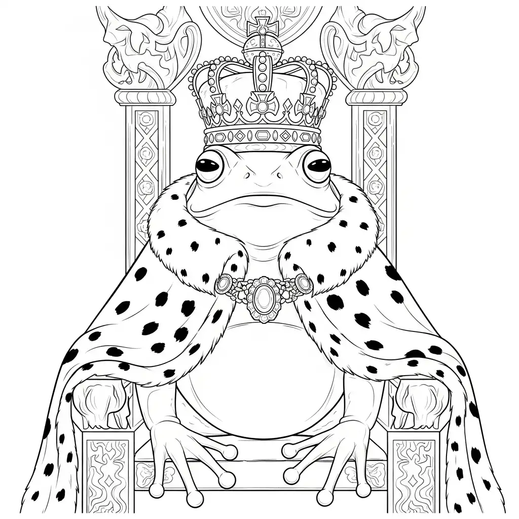 Rana para colorear para niño de para imprimir