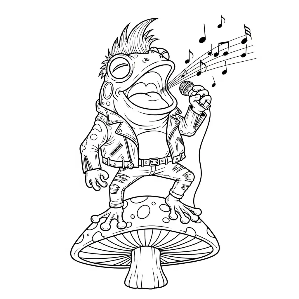 Rana para colorear para niño de 3 años