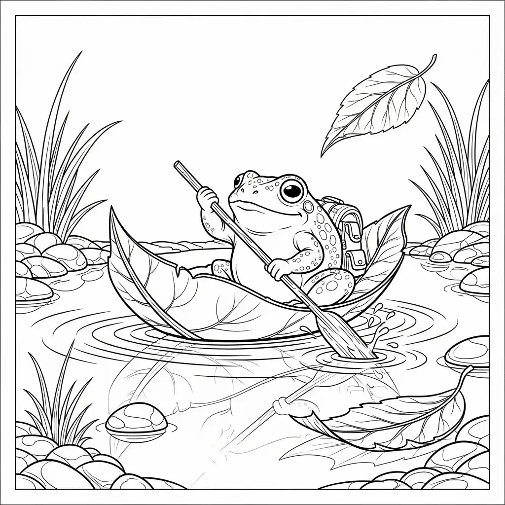 Rana para colorear y dibujos