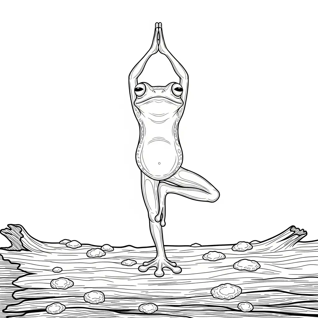 Rana para colorear para imprimir para niño de 4 años