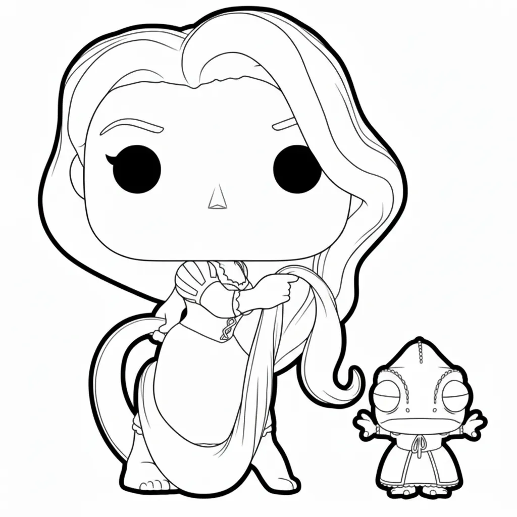 Rapunzel 10 para colorear para imprimir para niño de 8 años