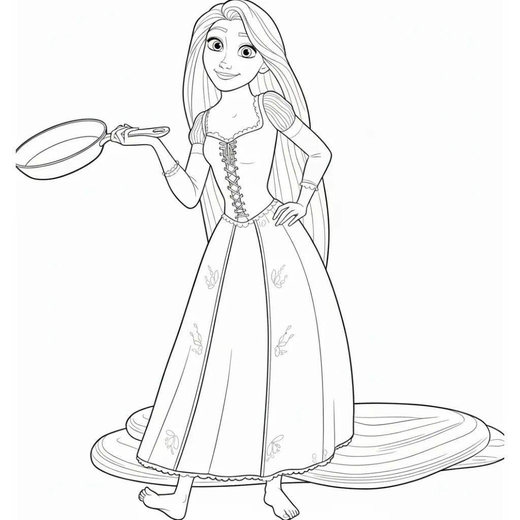 Rapunzel 15 para dibujar en línea