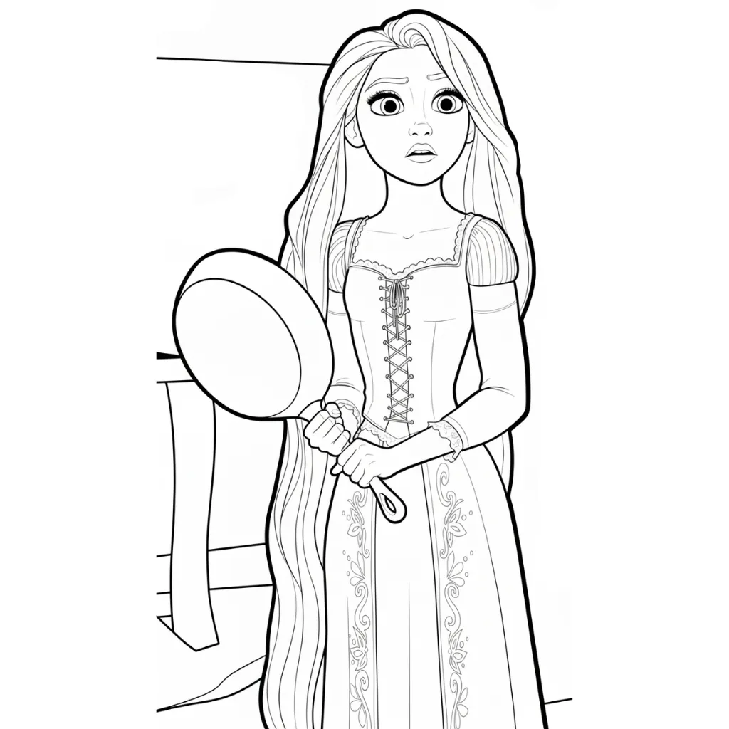 Rapunzel 5 para colorear en línea