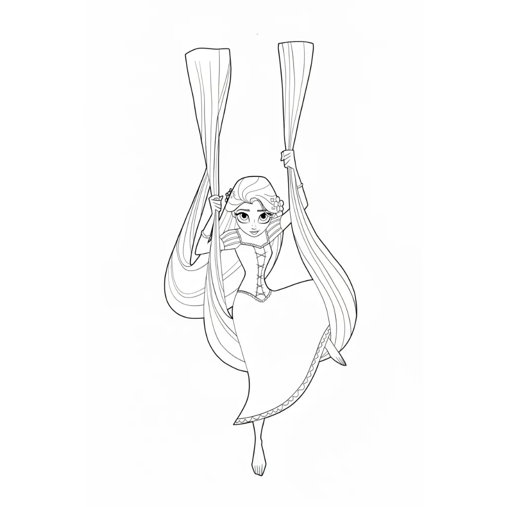 Rapunzel 8 para colorear para imprimir