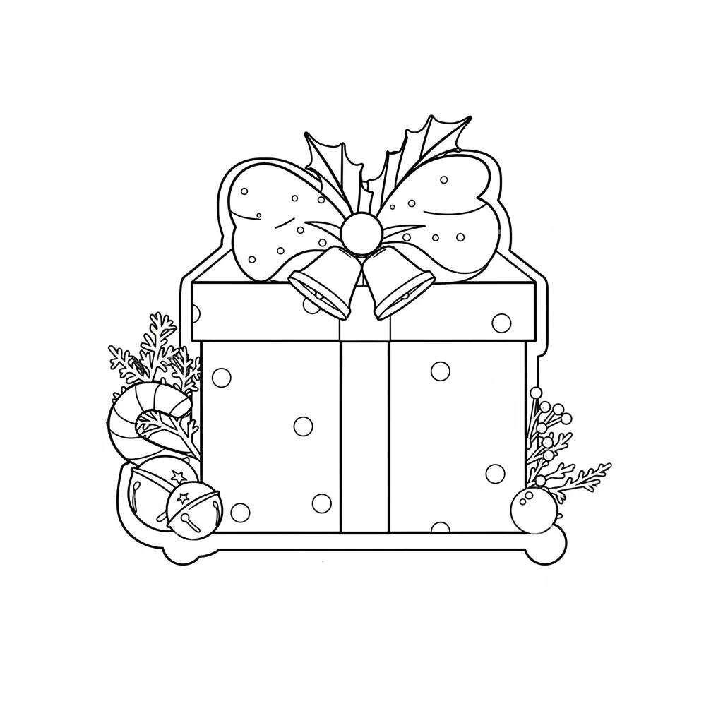 Regalos de Navidad 10 para colorear para imprimir pdf gratis