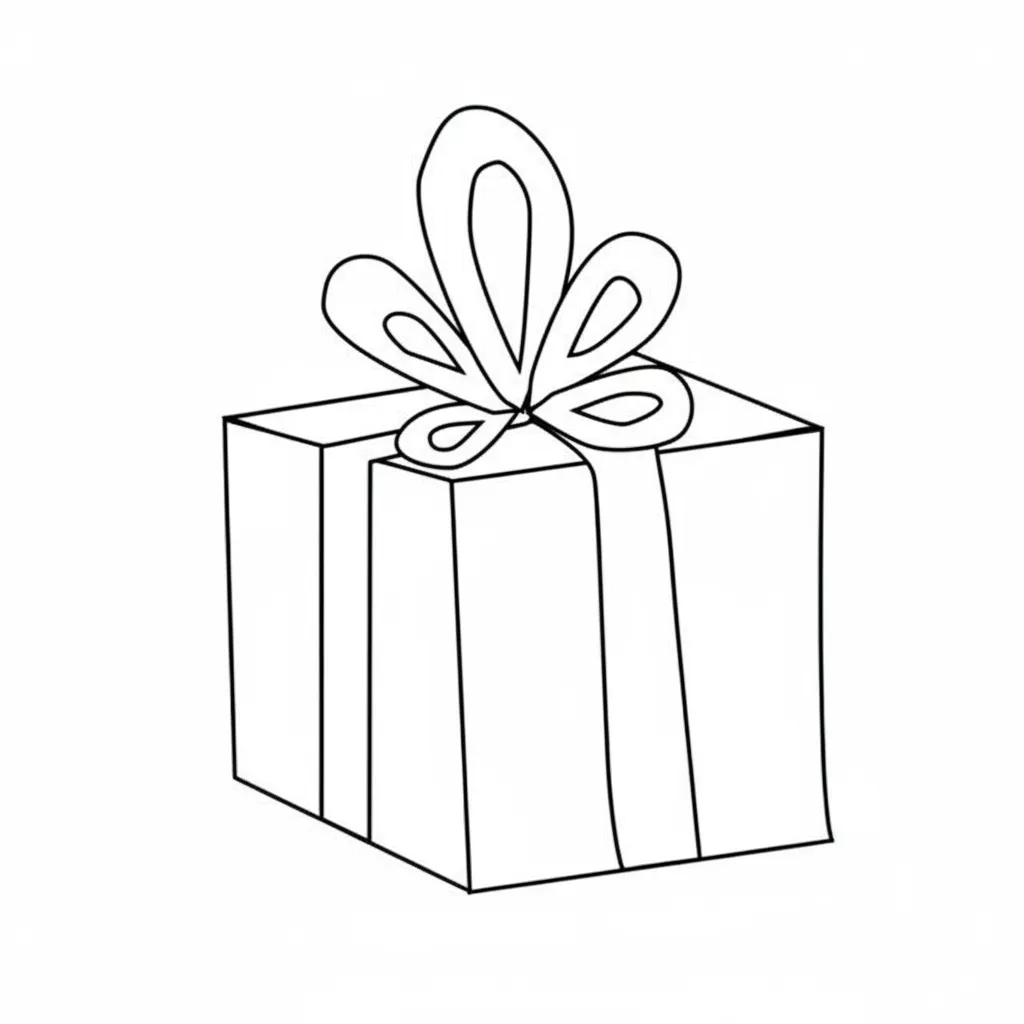 Regalos de Navidad 27 para colorear para niño de 2 años