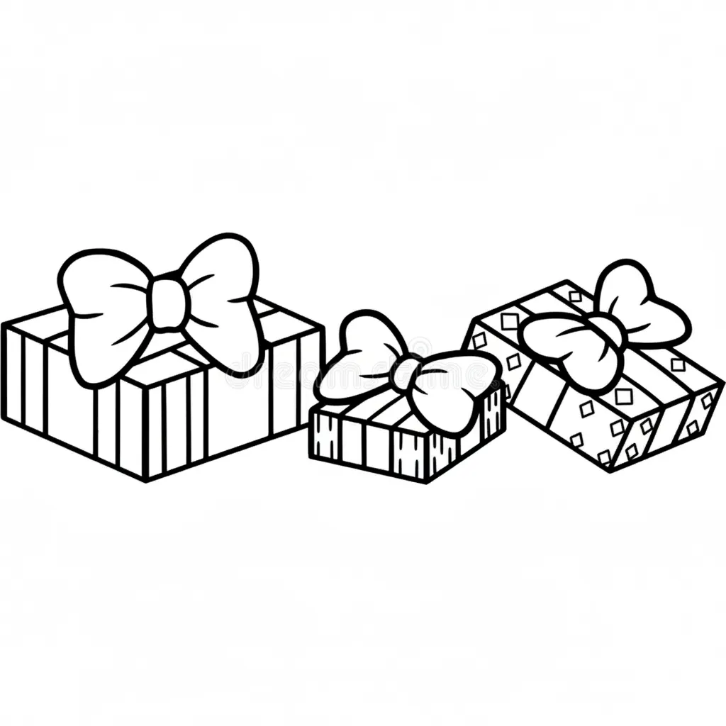 Regalos de Navidad 5 para colorear en línea