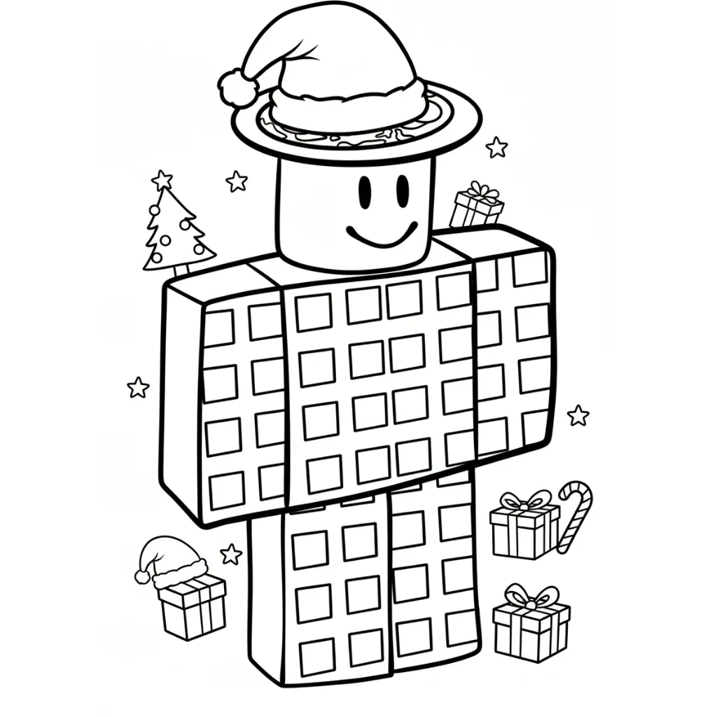 Roba un Brainrot de Navidad 11 para colorear para imprimir