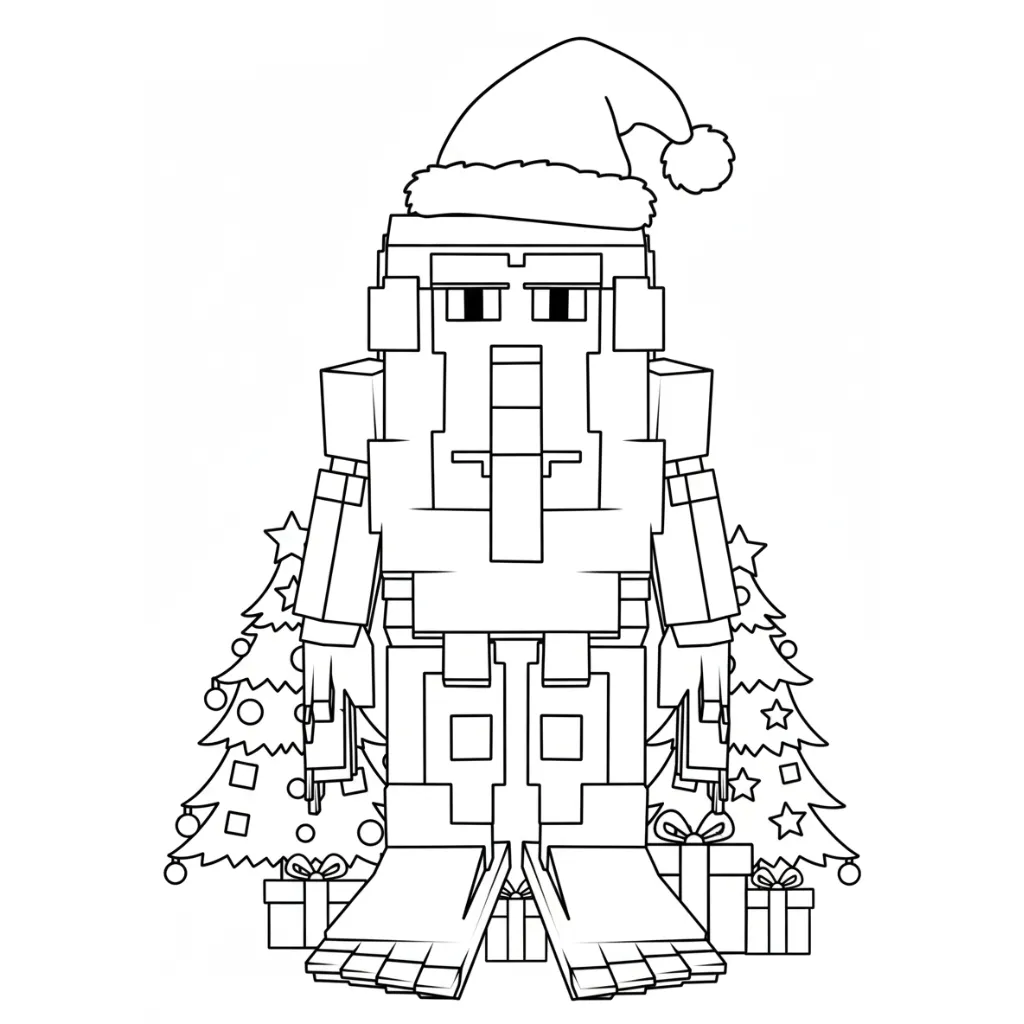 Roba un Brainrot de Navidad 16 para colorear gratis