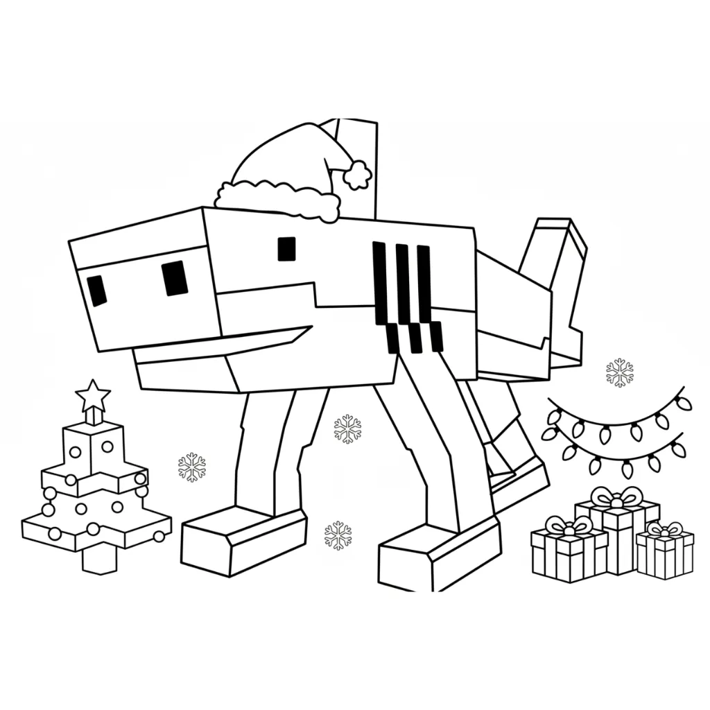 Roba un Brainrot de Navidad 22 para colorear para niño para imprimir