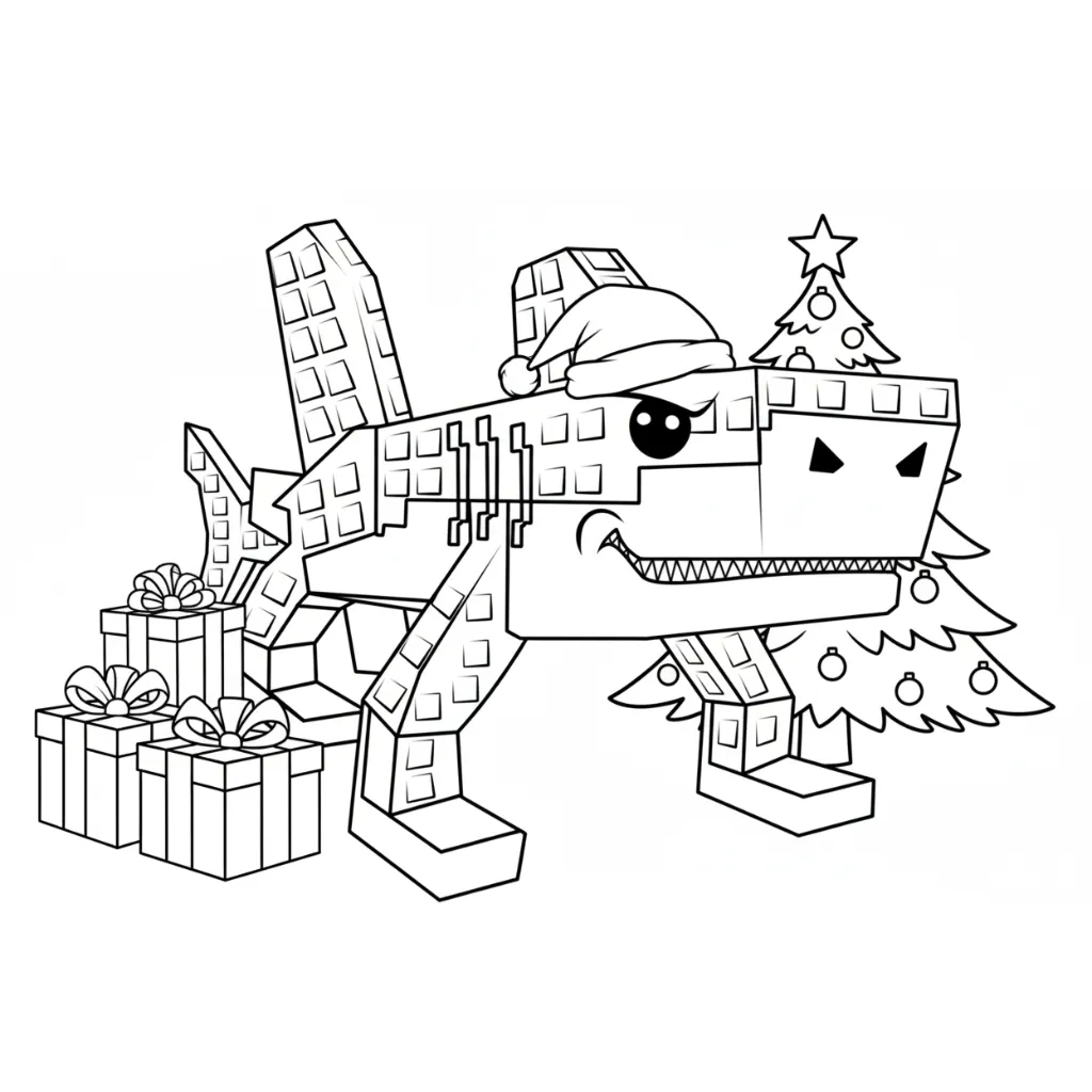 para imprimir Roba un Brainrot de Navidad 4 para colorear gratis