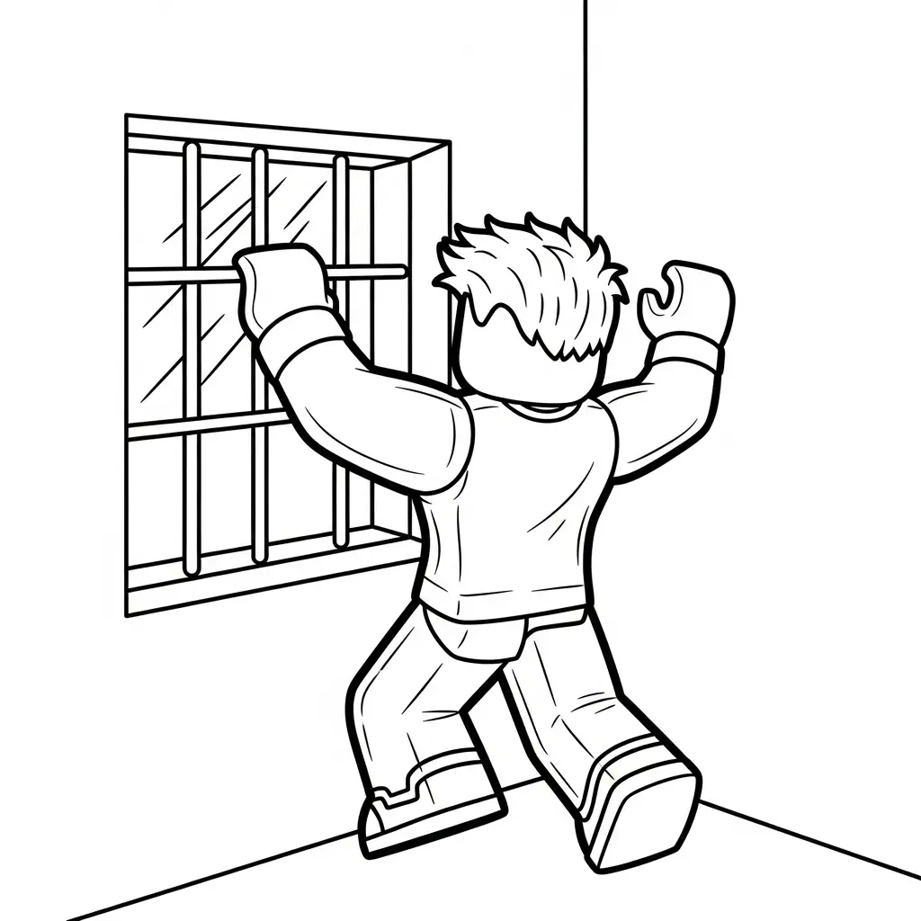 Roblox para colorear para niños para imprimir 1