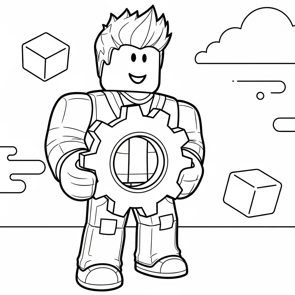 Roblox para colorear para imprimir pdf gratis 1