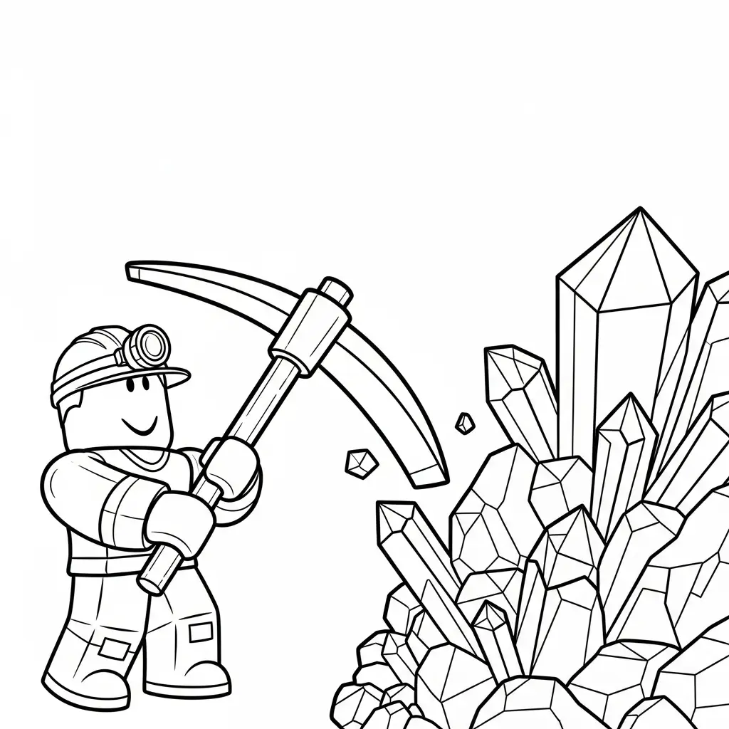 Roblox para colorear para niño para imprimir gratis