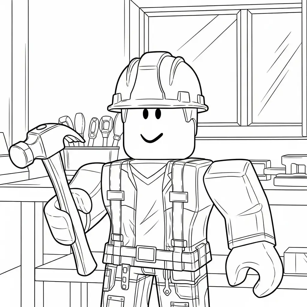 Roblox para colorear para niño gratis