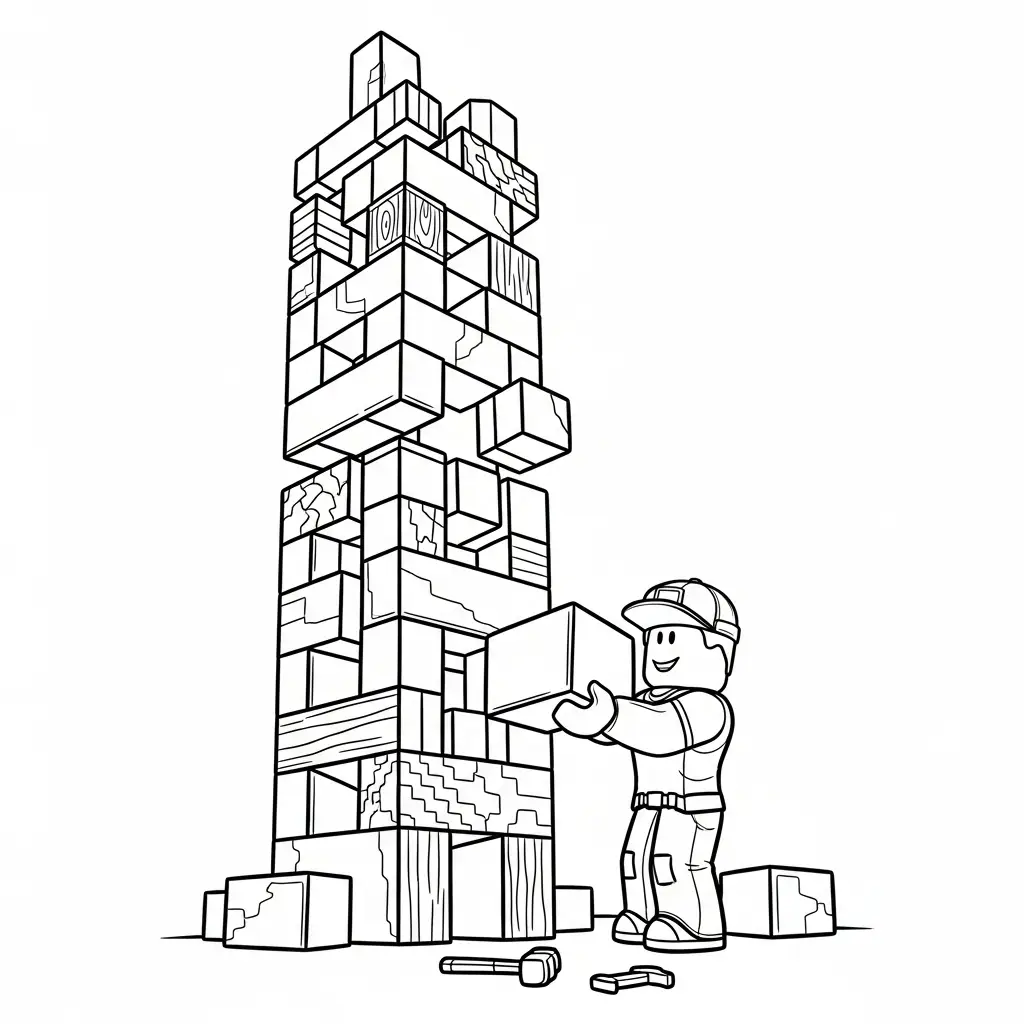 Roblox para colorear para niños para imprimir