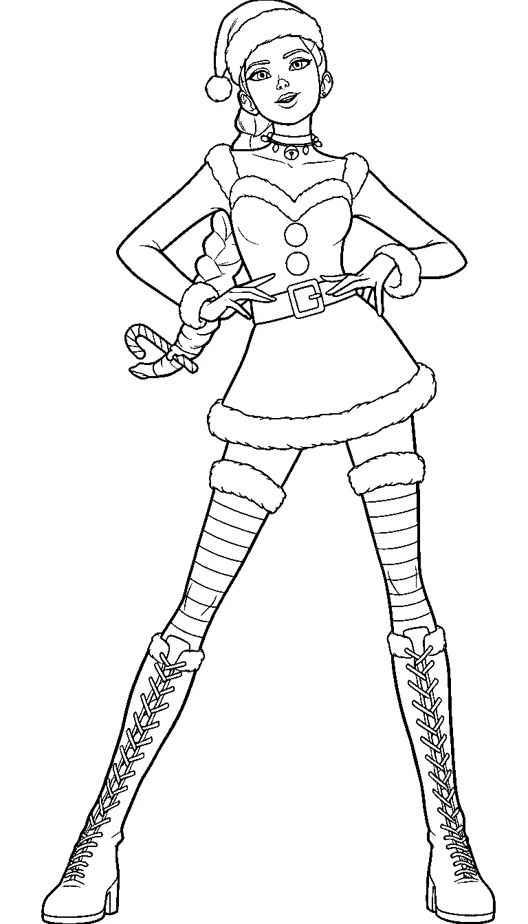 Rumi de Navidad para colorear para imprimir para niño de 12 años