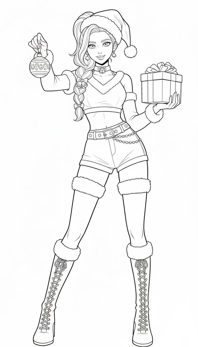 Rumi de Navidad para colorear gratis para imprimir 3