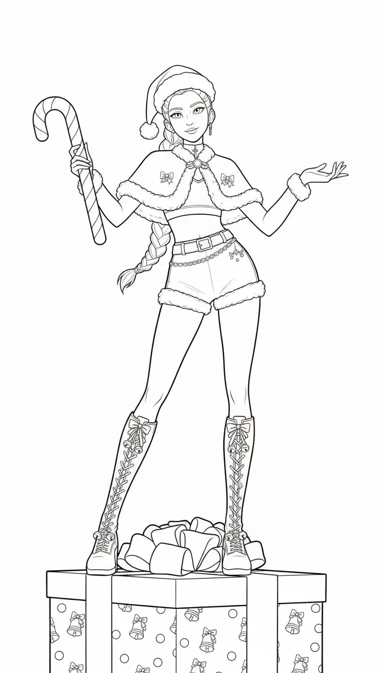 Rumi de Navidad para colorear gratis en línea