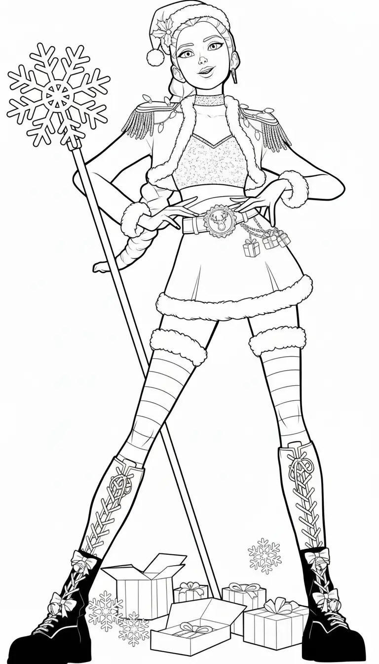 Rumi de Navidad para colorear gratis para imprimir