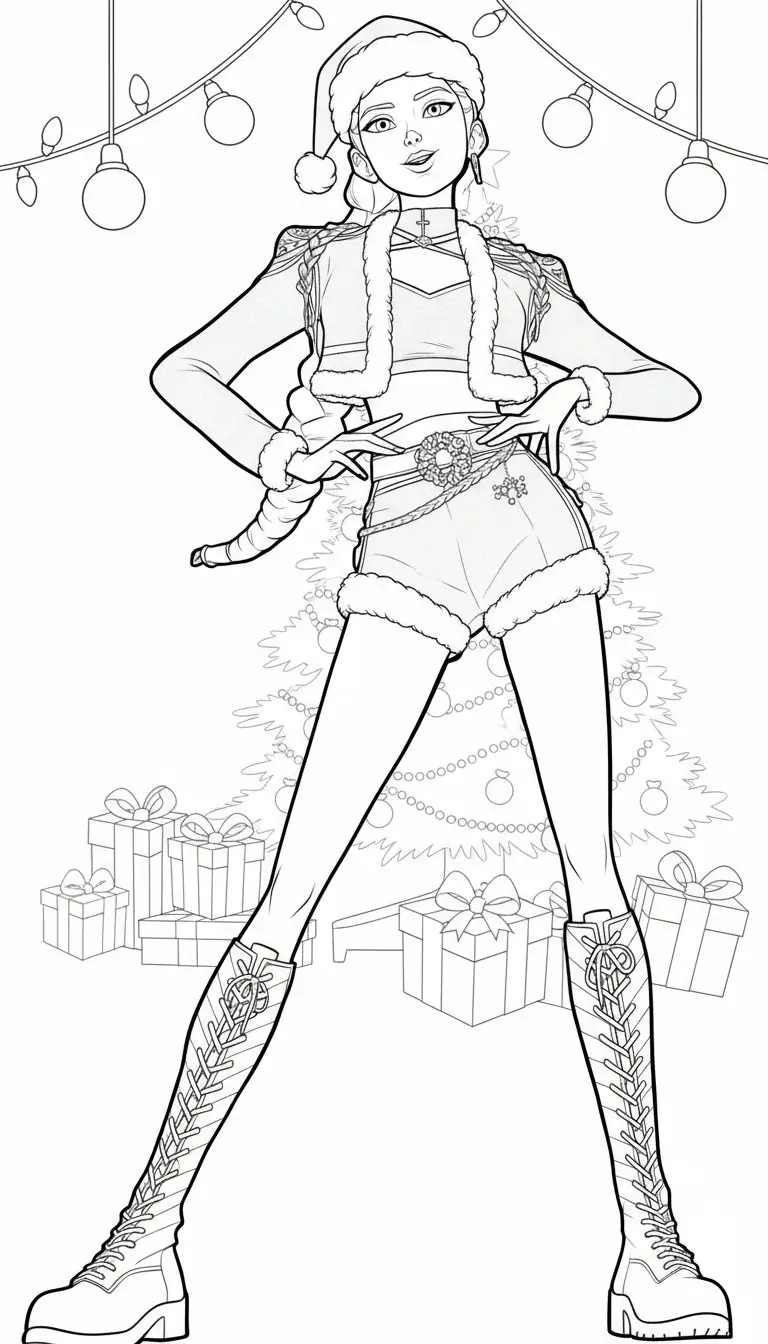 Rumi de Navidad de niño para colorear para imprimir