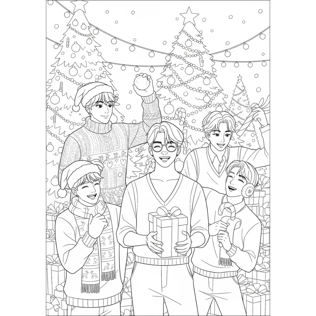 Saja Boys de Navidad 16 para colorear para niño gratis