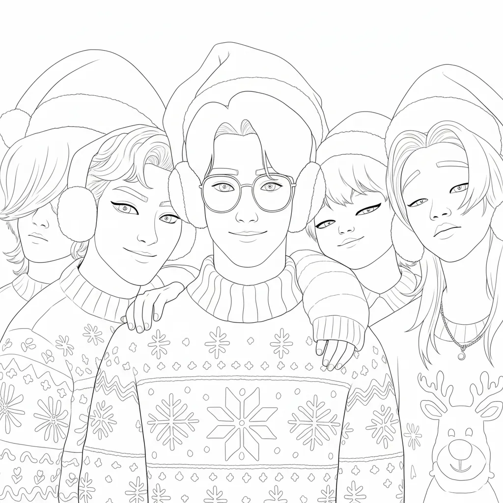 Saja Boys de Navidad 7 para colorear en línea