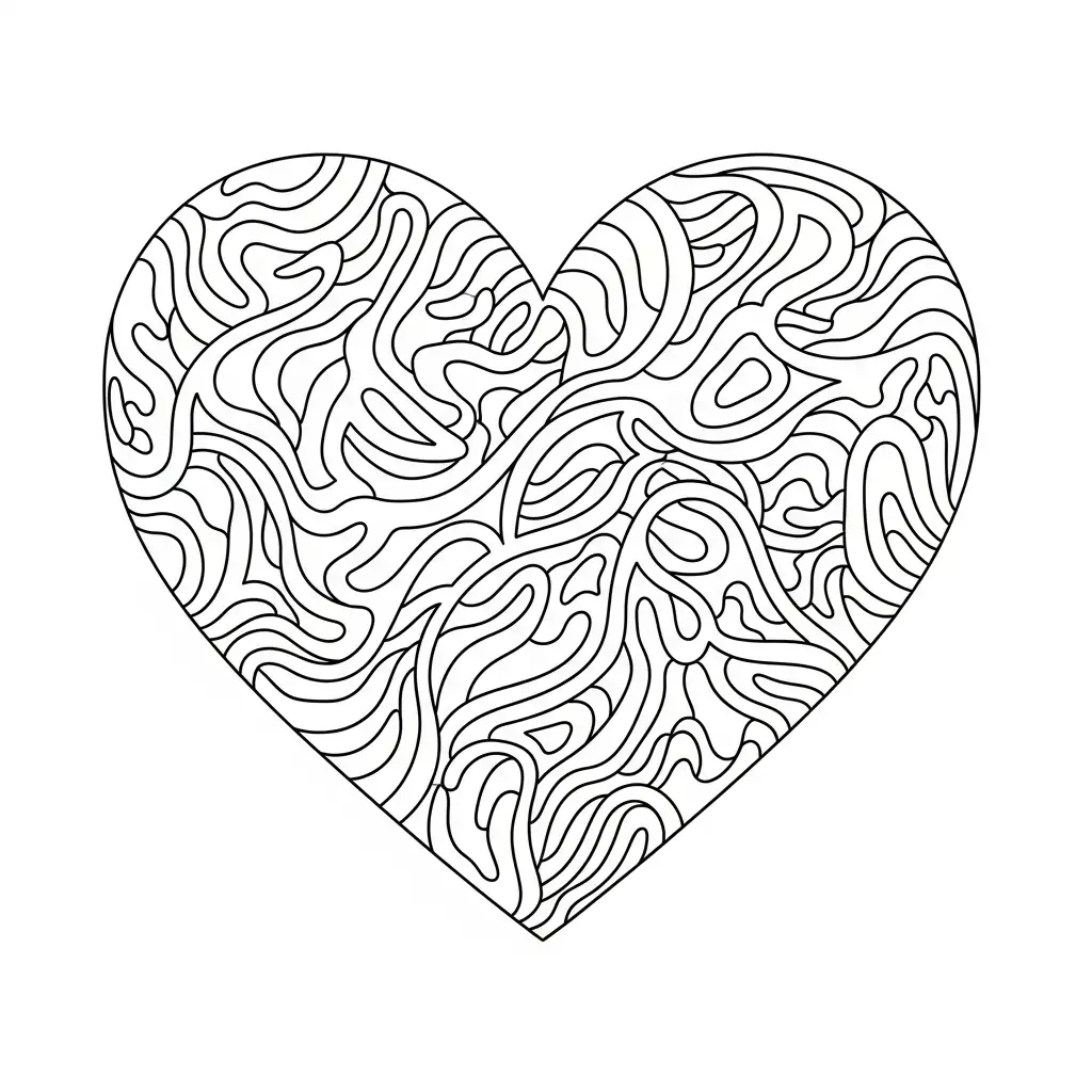 San Valentín para colorear para niño de 2 años