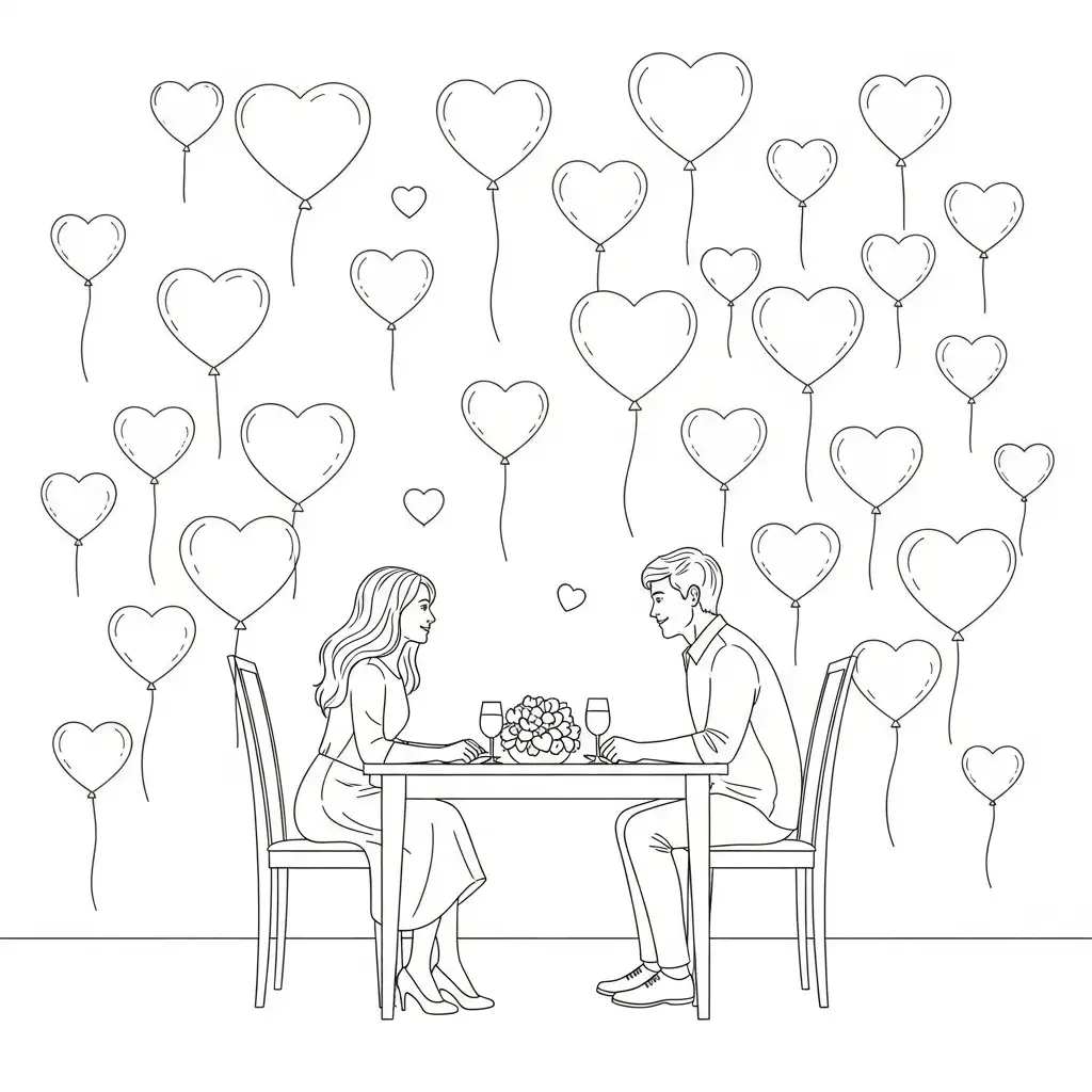 San Valentín de niño para colorear para imprimir