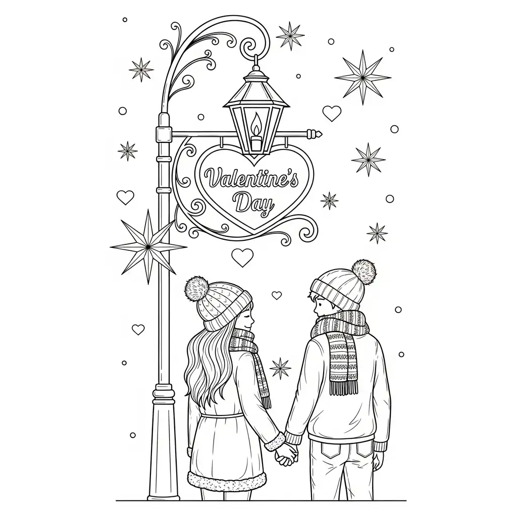 San Valentín para colorear y aprendizaje