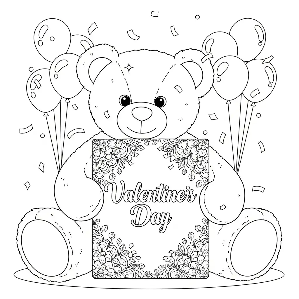 San Valentín para colorear para imprimir gratis pdf