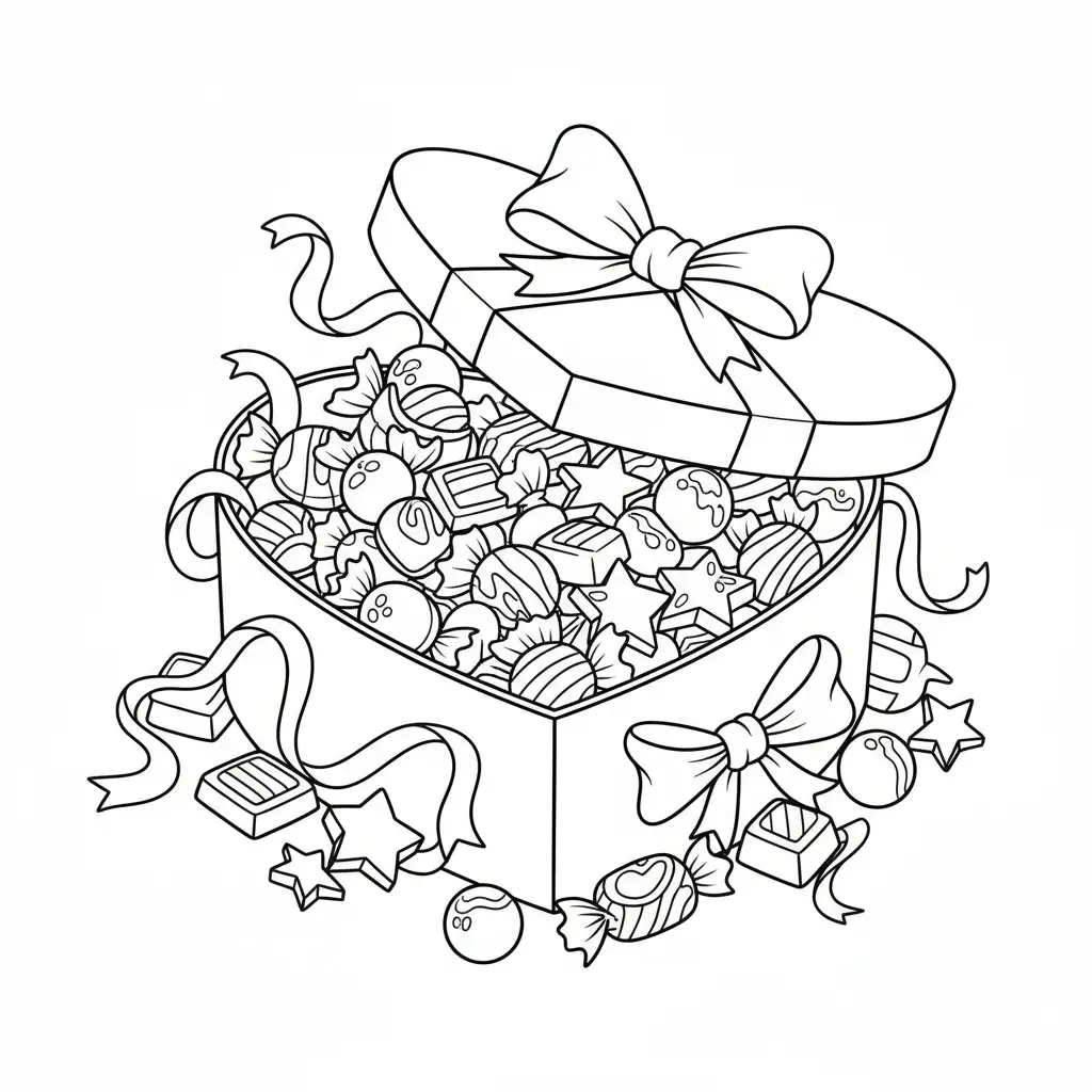 San Valentín para colorear para imprimir para niño de 10 años