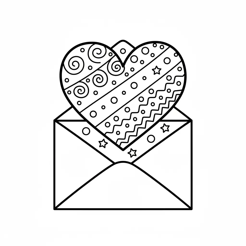 San Valentín para colorear para imprimir para niño de 2 años