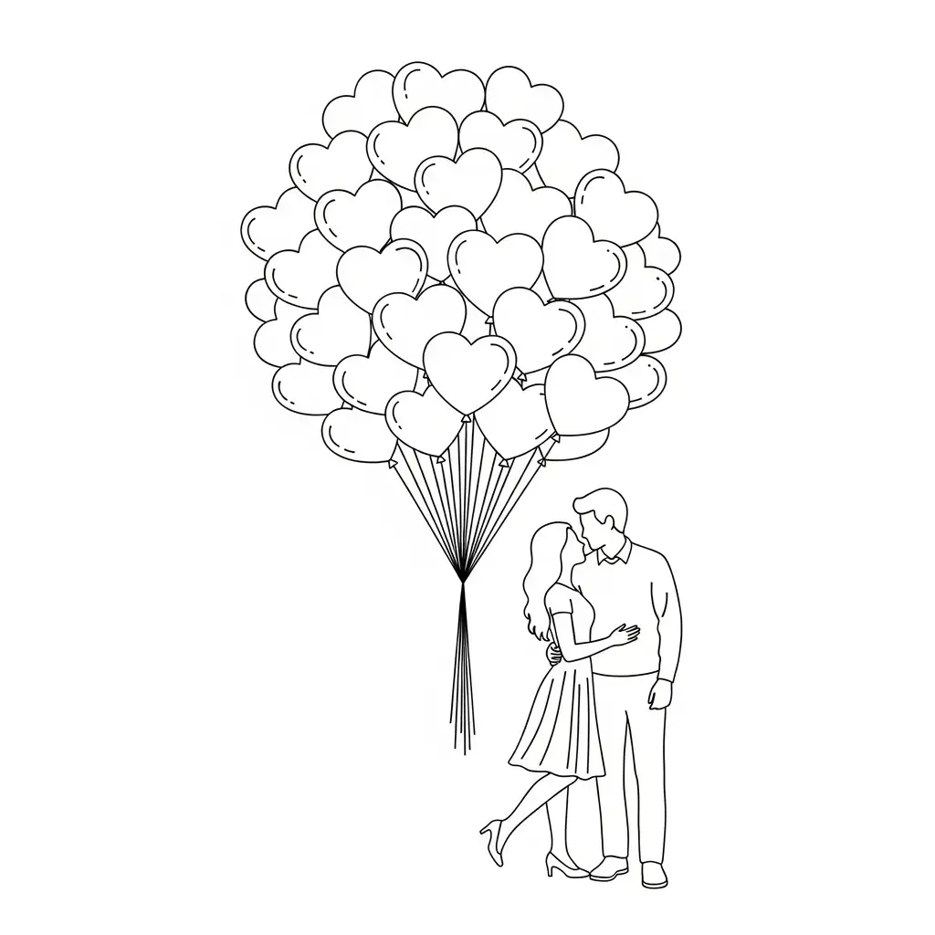 San Valentín para colorear gratis para imprimir